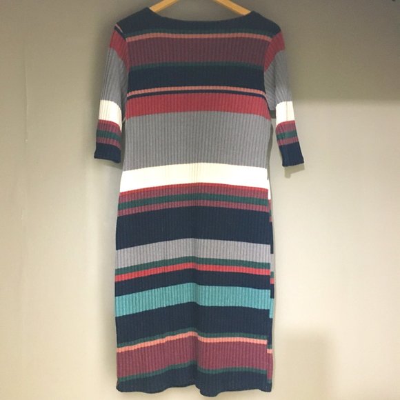 NWOT Retro Striped Shirt Dress - Picture 4 of 16